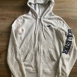 Hollister Light Gray Fleece Hoodie